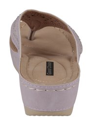 Bari Lilac Wedge Sandals