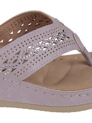 Bari Lilac Wedge Sandals