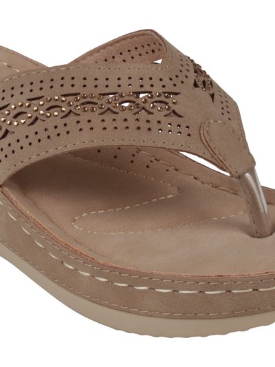 GC SHOES Bari Natural Wedge Sandals product