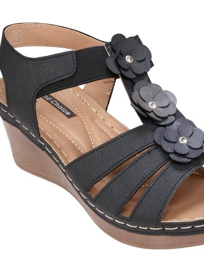 GC SHOES Beck Black Wedge Sandals product