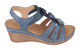 Beck Navy Wedge Sandals