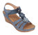 Beck Navy Wedge Sandals - Navy