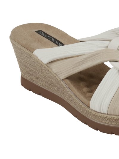 GC SHOES Caro White Wedge Sandals product