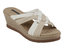 Caro White Wedge Sandals - White