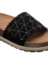 Cathie Footbed Sandals - Black