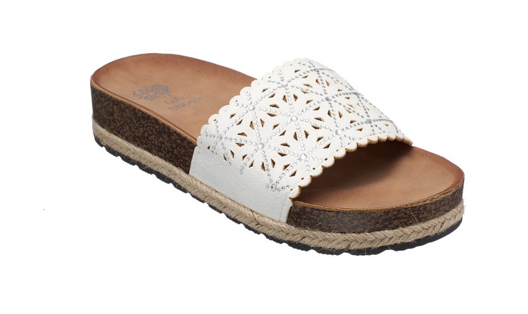 Cathie Footbed Sandals - White