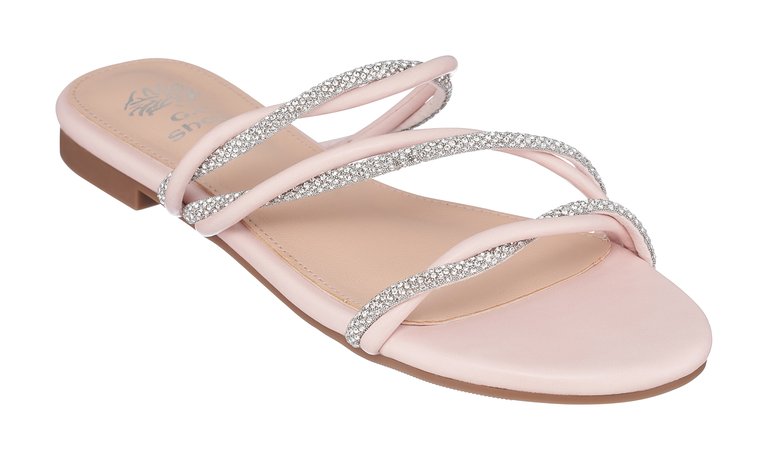 Ceela Blush Flat Sandals - Blush