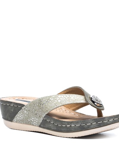 GC SHOES Dafni Khaki Wedge Sandals product