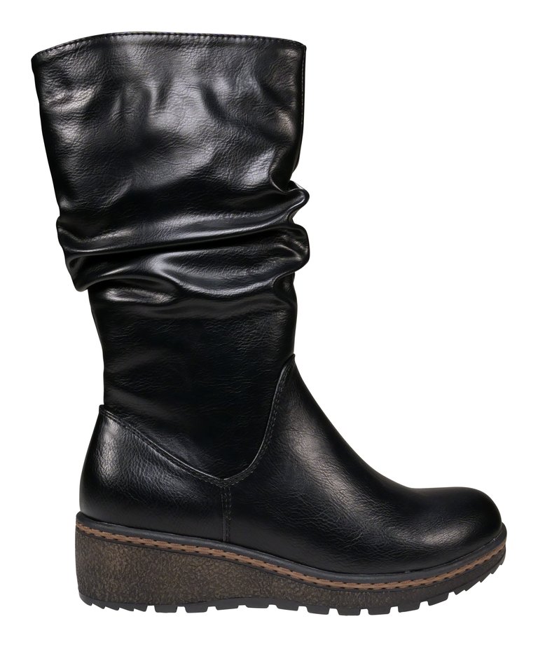 Dange Black Wedge Boot