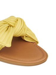 Dani Yellow Flat Sandals - Yellow