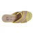 Elsa Yellow Woven Cross Strap Wooden Platform Heeled Sandals