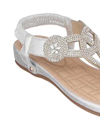 GC SHOES Eva Silver Flat Sandals product