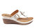 Flora White Wedge Sandals