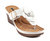 Flora White Wedge Sandals - White