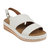 Gallant White Double Band Slingback Platform Sandals