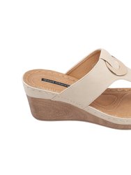 Genelle Natural Wedge Sandals