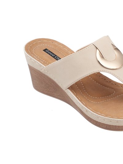 GC SHOES Genelle Natural Wedge Sandals product