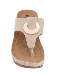 Genelle Natural Wedge Sandals