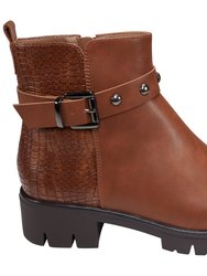 Georgia Cognac Booties