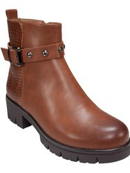 Georgia Cognac Booties - Cognac