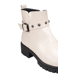 Georgia Off White Booties - Off White