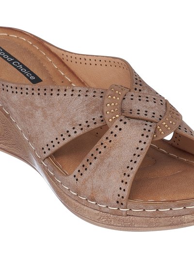 GC SHOES Gisele Bronze Wedge Sandals product