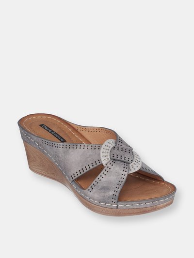 GC SHOES Gisele Pewter Wedge Sandals product