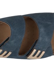 Gretchen Navy Comfort Flat Sandals