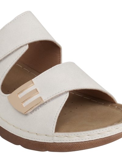 GC SHOES Gretchen White Comfort Flat Sandals product