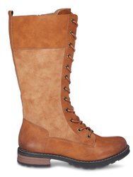 Hanker Combat Boots in Cognac - Cognac