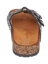 Holly Black Footbed Sandals