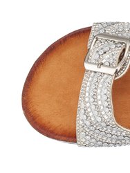 Holly Silver Footbed Sandals