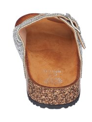 Holly Silver Footbed Sandals