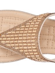 Jamm Gold Flat Sandals