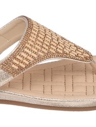 Jamm Gold Flat Sandals