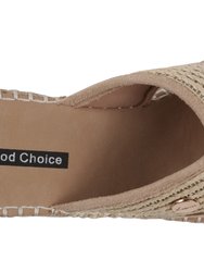 Jimmy Nude Espadrille Wedge Sandals