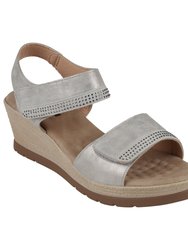 Jorda Silver Wedge Sandals - Jorda Silver