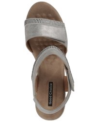 Jorda Silver Wedge Sandals