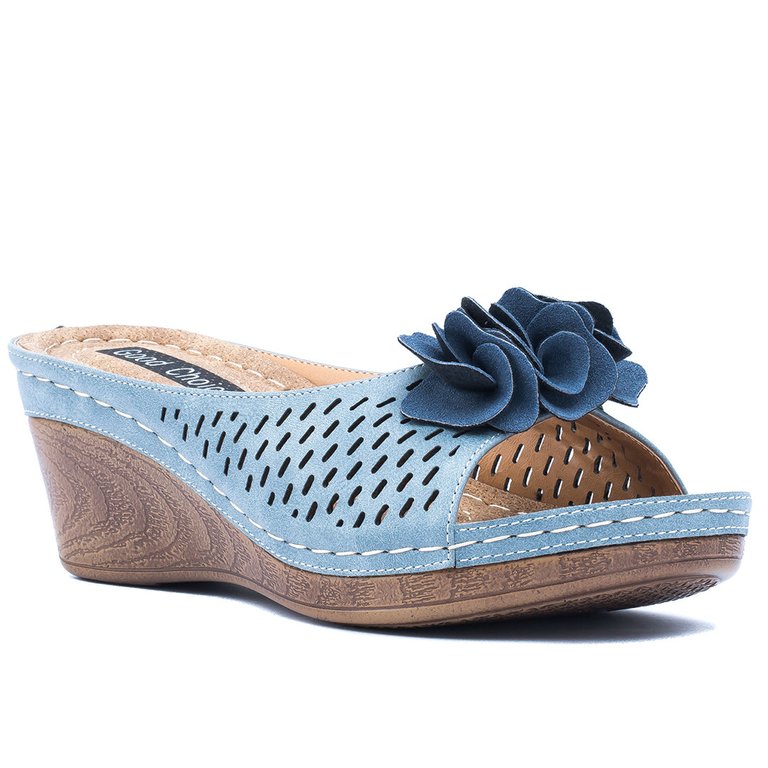 Juliet Blue Wedge Sandals - Blue