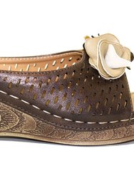 GC SHOES Bronze Juliet Bronze Wedge Sandals | Verishop