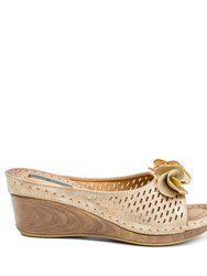 Juliet Gold Wedge Sandals