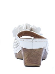 Juliet White Wedge Sandals