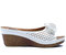 Juliet White Wedge Sandals