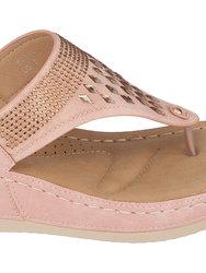 Kiara Blush Wedge Sandals