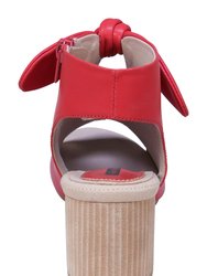 Kimora Red Heeled Sandals