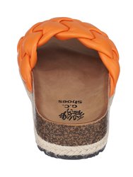 Lesley Orange Footbed Sandals