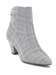 Levi Grey Ankle Bootie - Grey Plaid