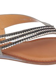 Mabel Black Flat Sandals