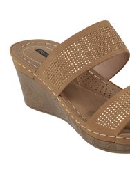 Madore Tan Wedge Sandals - Tan