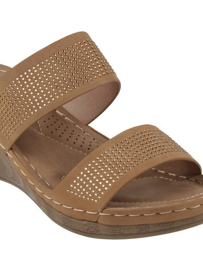 GC SHOES Madore Tan Wedge Sandals product